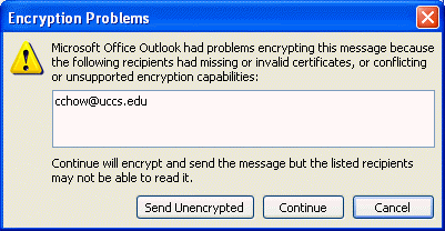 no cc in encrypted email
