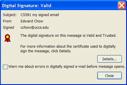 validating  digital signature